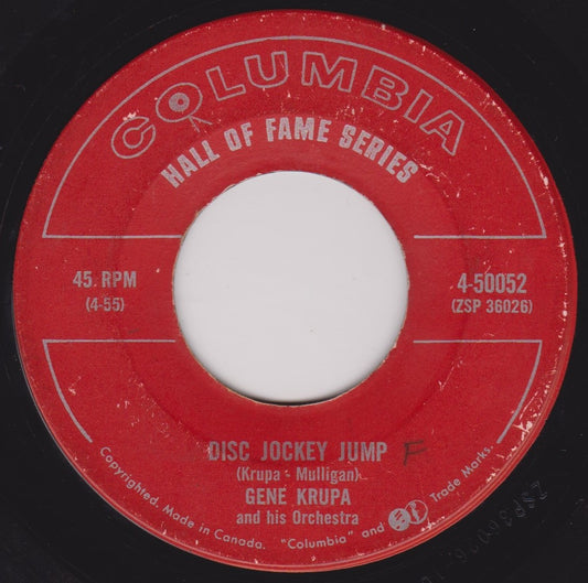 Gene Krupa – Disc Jockey Jump / Opus No. 1 (Columbia 1954) 7" vinyl US single G/- jukebox