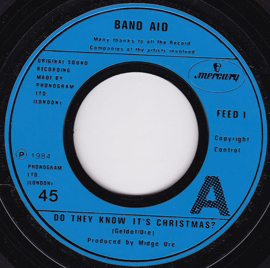 Band Aid – Do They Know It's Christmas? (Phonogram, 1985) 7" vinyl single VG/- jukebox centre