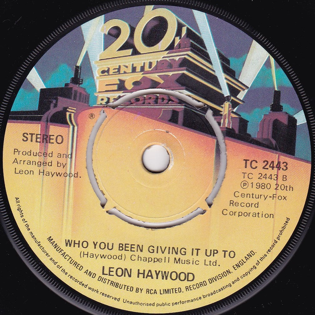 Leon Haywood – Don't Push It Don't Force It (1980) 7" vinyl single G+/-