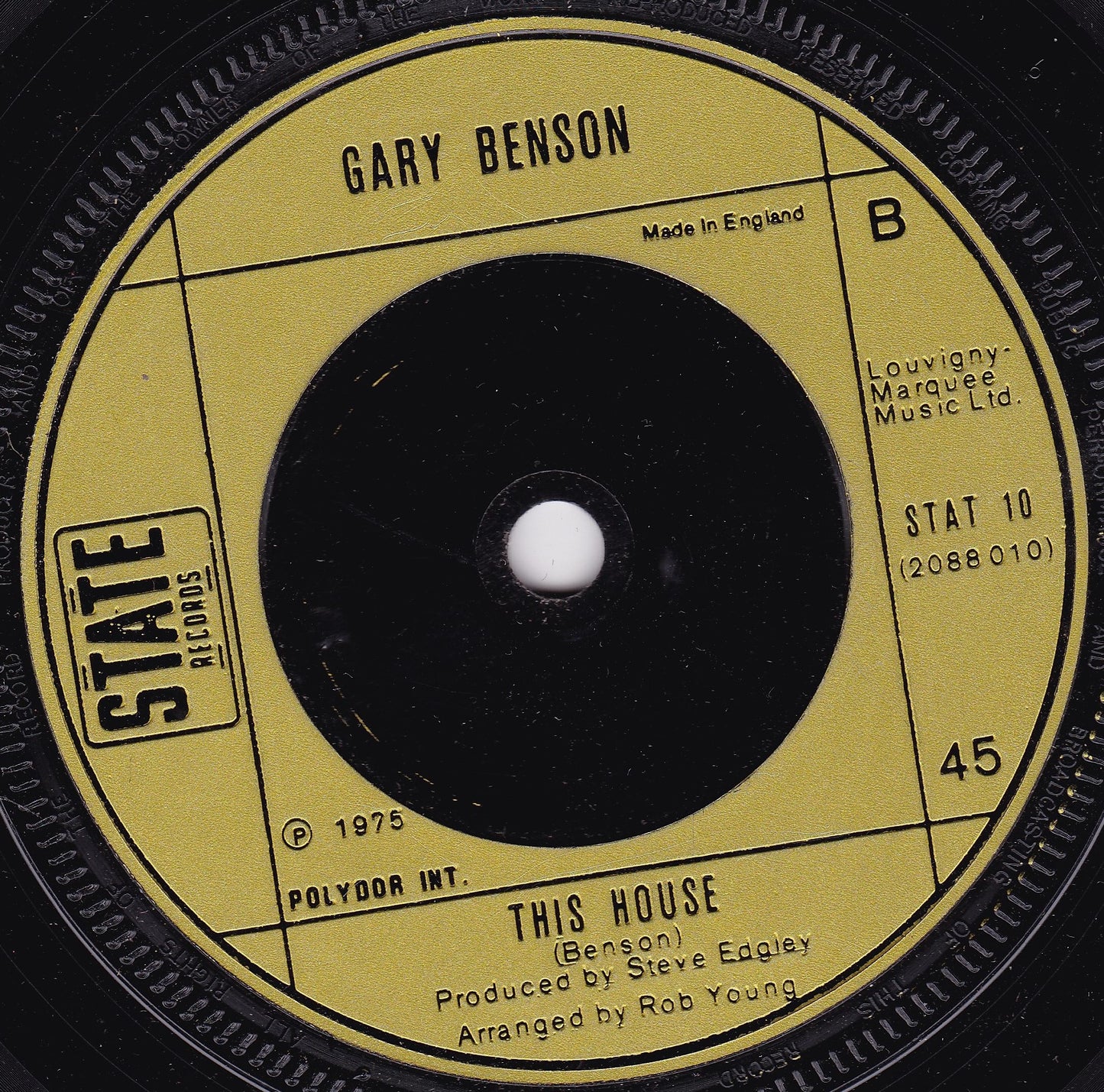 Gary Benson – Don't Throw It All Away (State 1975) 7" vinyl single G+/-