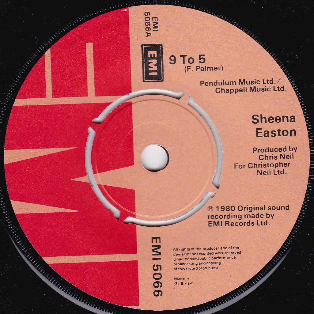 Sheena Easton - 9 To 5 (EMI, 1980) 7" vinyl single VG/-