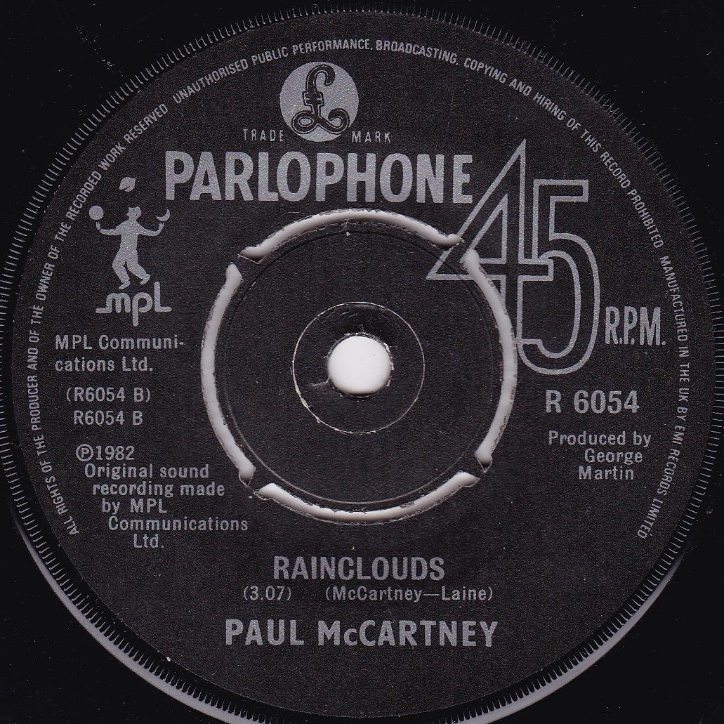 Paul McCartney – Ebony And Ivory (Parlophone 1982) 7" vinyl single G+/-