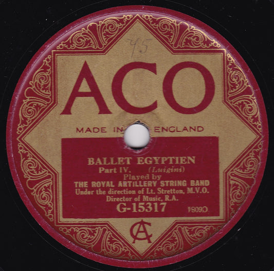 Royal Artillery String Band - Ballet Egyptien Pts 2 and 4 (Aco) 10" shellac VG/-