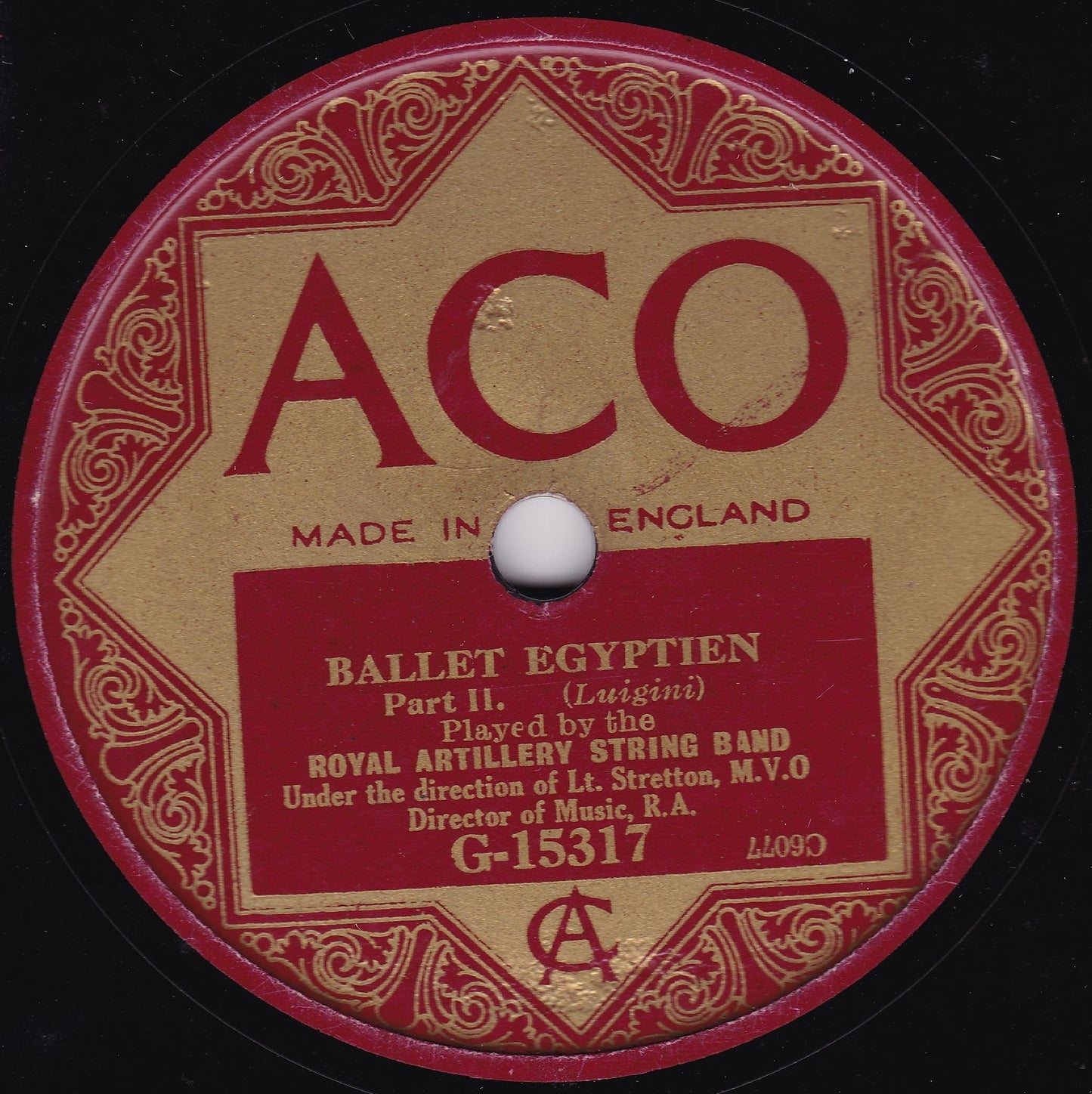 Royal Artillery String Band - Ballet Egyptien Pts 2 and 4 (Aco) 10" shellac VG/-