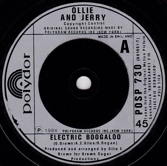 Ollie & Jerry – Electric Boogaloo (Polydor 1984) 7" vinyl single G+/-