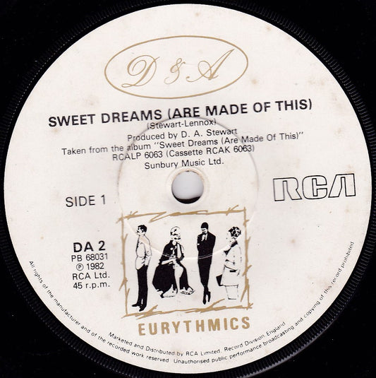 Eurythmics – Sweet Dreams (Are Made Of This) (RCA 1983) 7" vinyl single G/-