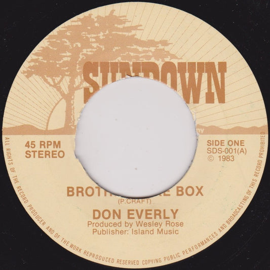 Don Everly ‎– Brother Juke Box (Sundown 1985)  7" vinyl single US VG/- jukebox