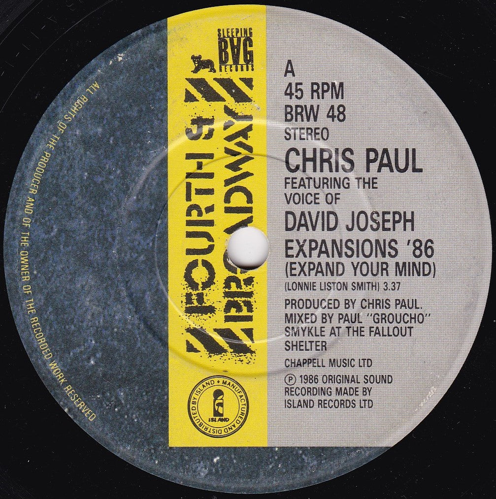 Chris Paul – Expansions '86 (Expand Your Mind) (1986) 7" vinyl single G+/-