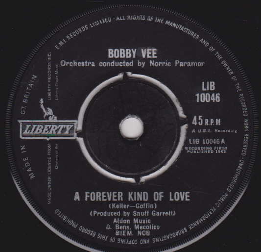 Bobby Vee – A Forever Kind Of Love (London 1962) 7" vinyl single VG/-
