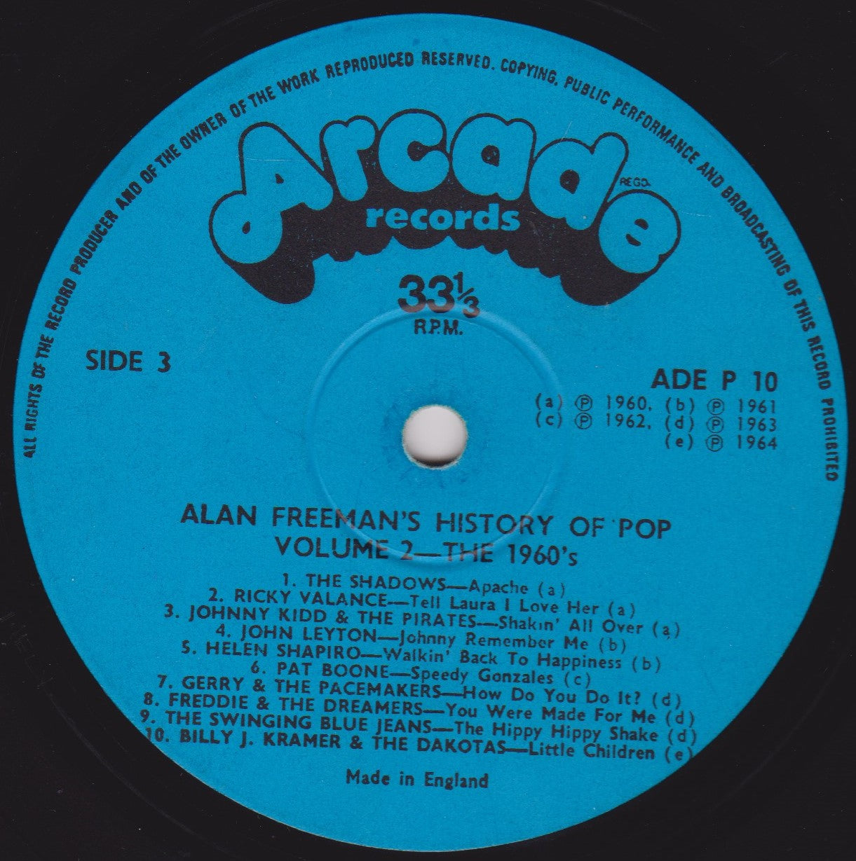 Various ‎– Alan Freeman's History Of Pop - 40 Famous Hits That Made Pop History 2x12" vinyl LP VG/G+