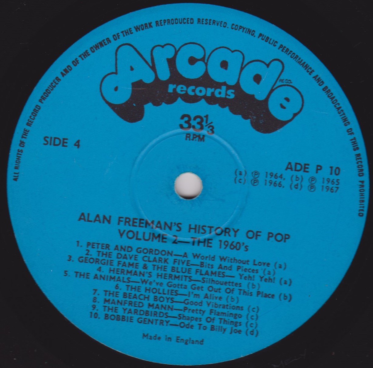 Various ‎– Alan Freeman's History Of Pop - 40 Famous Hits That Made Pop History 2x12" vinyl LP VG/G+