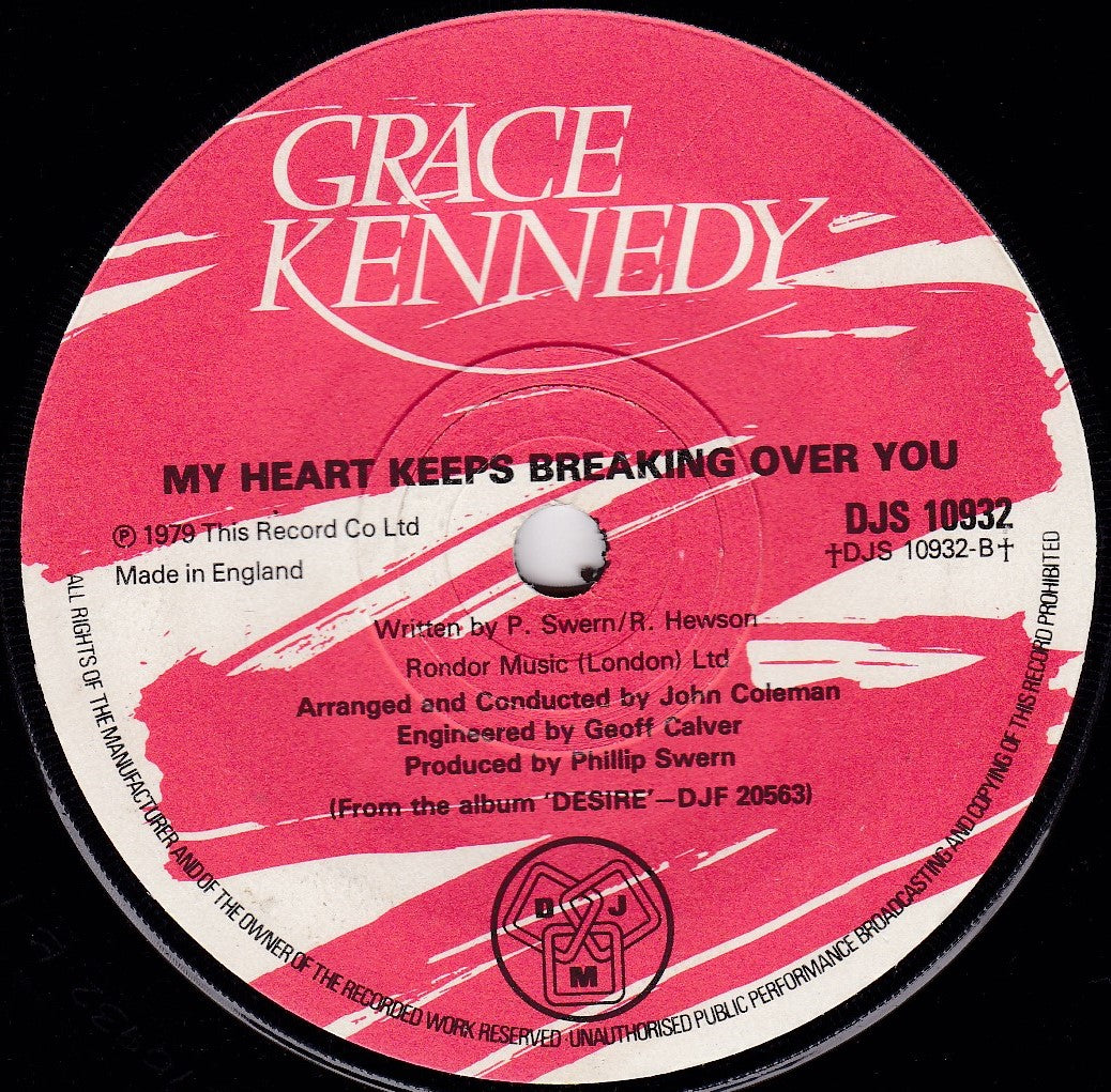 Grace Kennedy ‎– Fandango Dancing (DJM 1979) 7" vinyl single G+/- promo