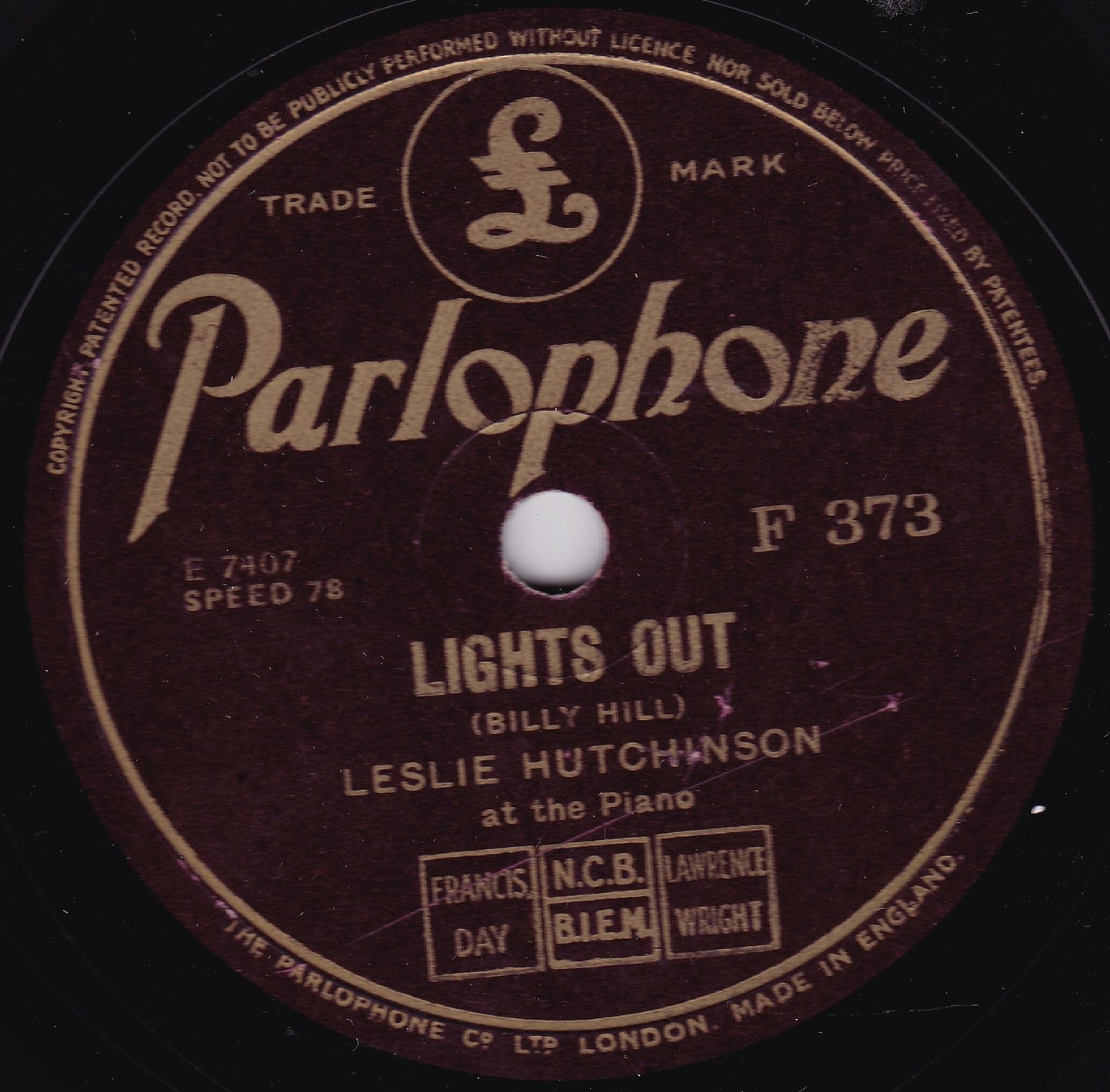 Leslie Hutchinson ‎– These Foolish Things (Parlophone 1936) 10" shellac VG/-