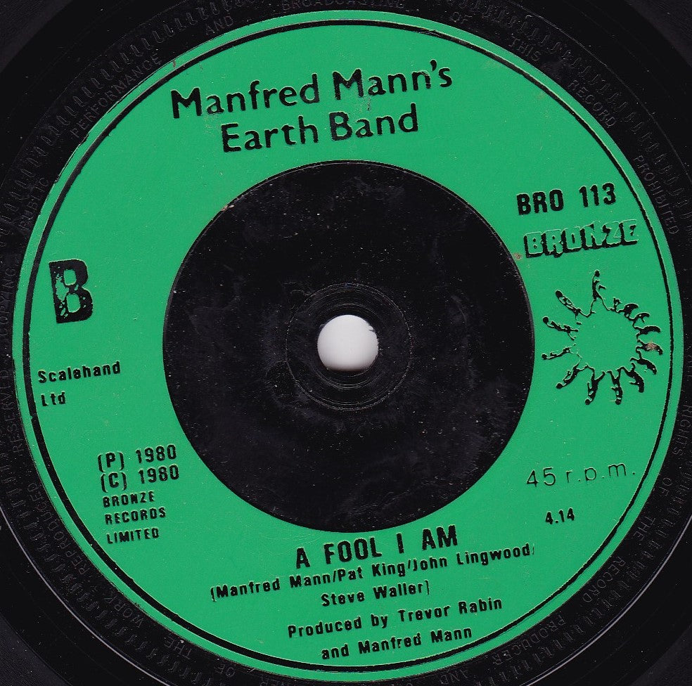 Manfred Mann's Earth Band – For You (Bronze 1981) 7" vinyl single G+/-