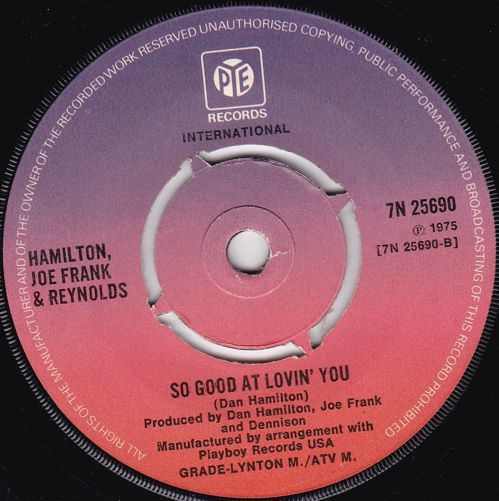 Hamilton, Joe Frank & Reynolds – Fallin' In Love (Pye 1975) 7" vinyl single G+/-