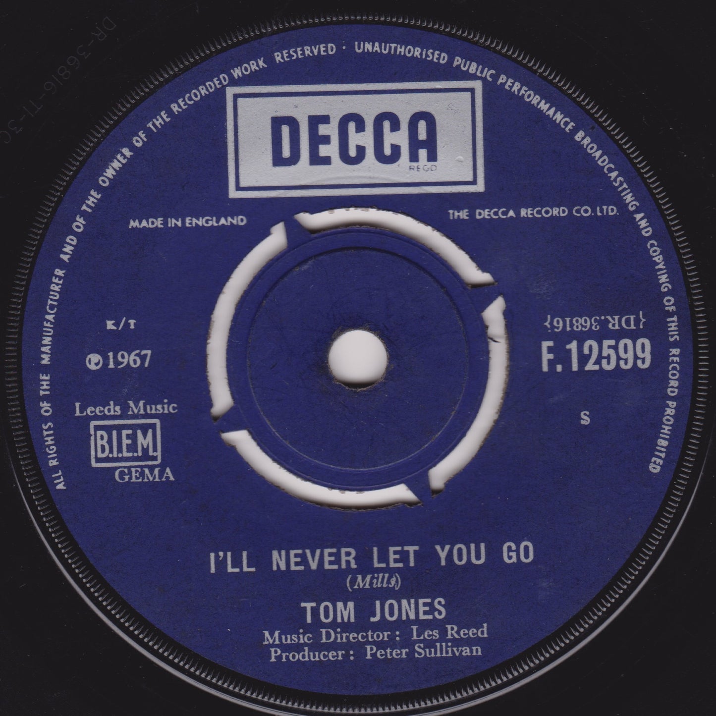 Decca record label with text and branding