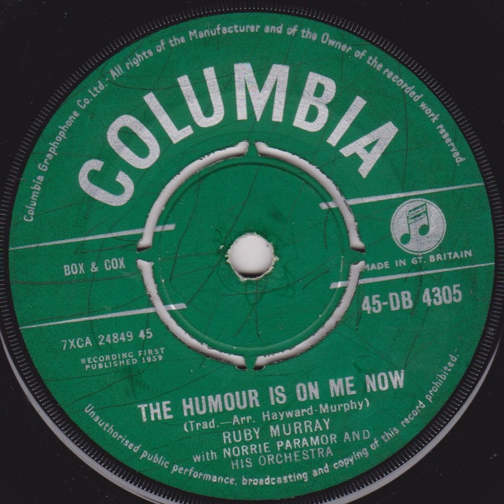 Ruby Murray – Goodbye Jimmy, Goodbye (Columbia 1959) 7" vinyl single VG/-