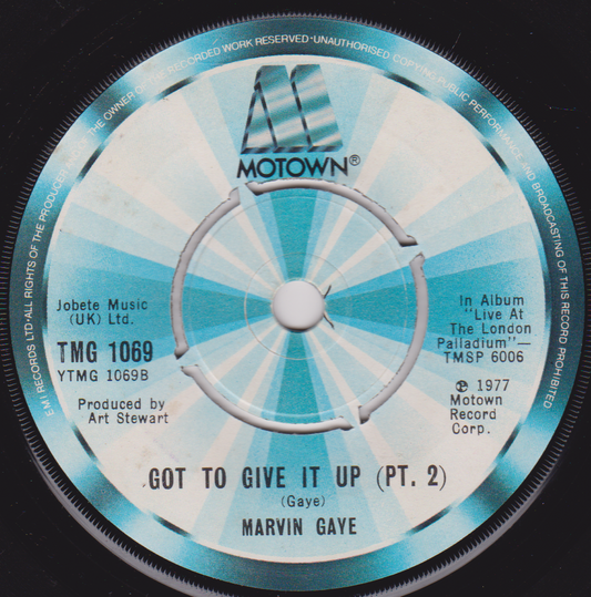 Marvin Gaye ‎– Got To Give It Up (Motown 1977) 7" vinyl single VG/-