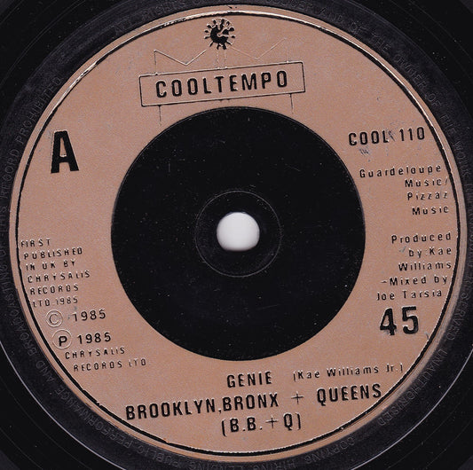 Brooklyn Bronx & Queens - Genie (Cooltempo 1985) 7" vinyl single G+/-