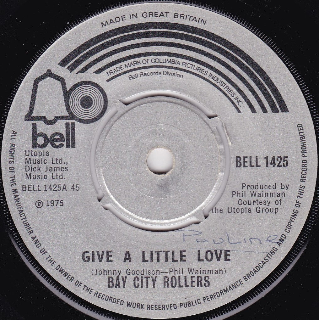 Bay City Rollers ‎– Give A Little Love (Bell 1975) 7" vinyl single G+/-