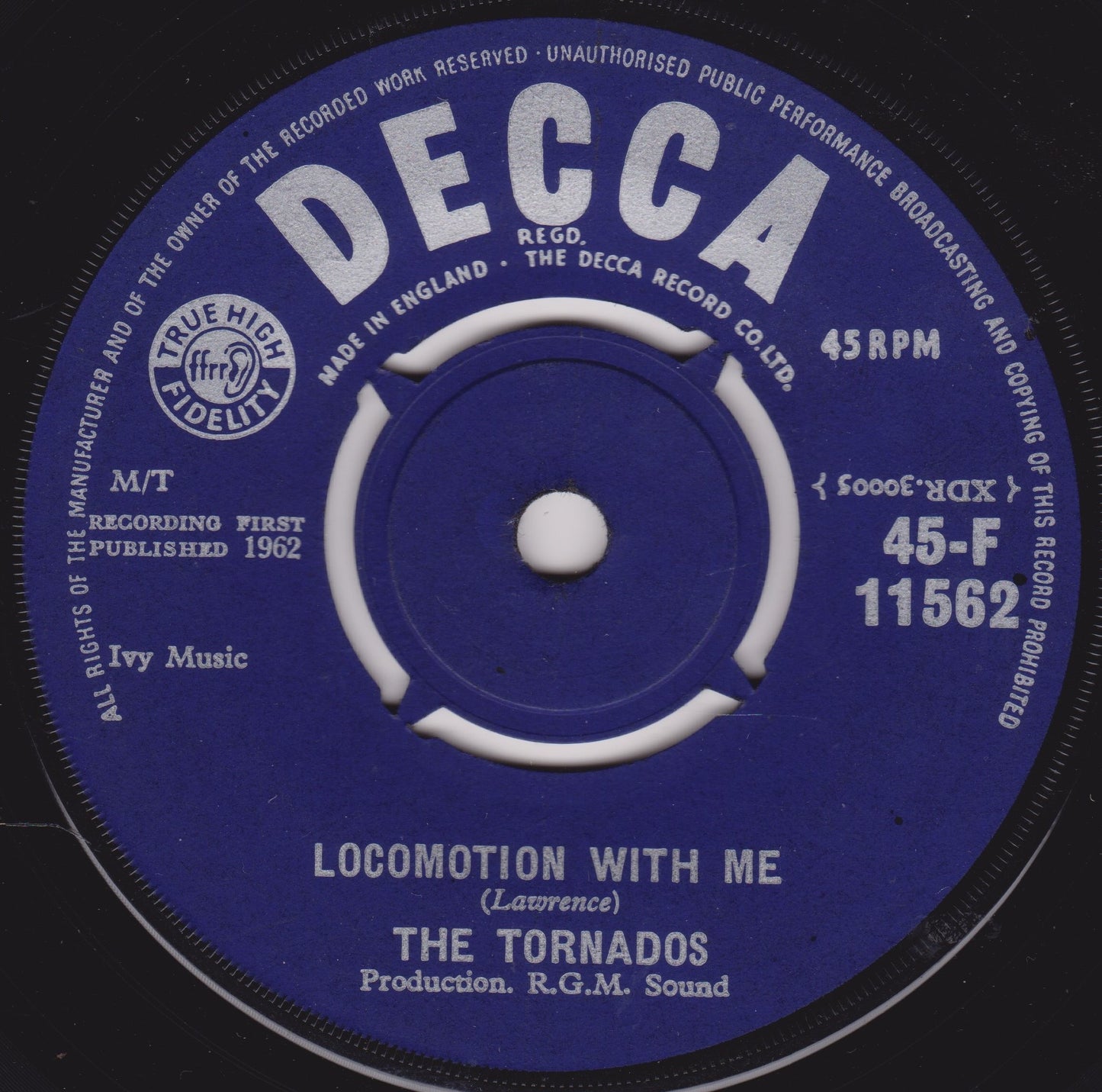 Decca record label with text and branding