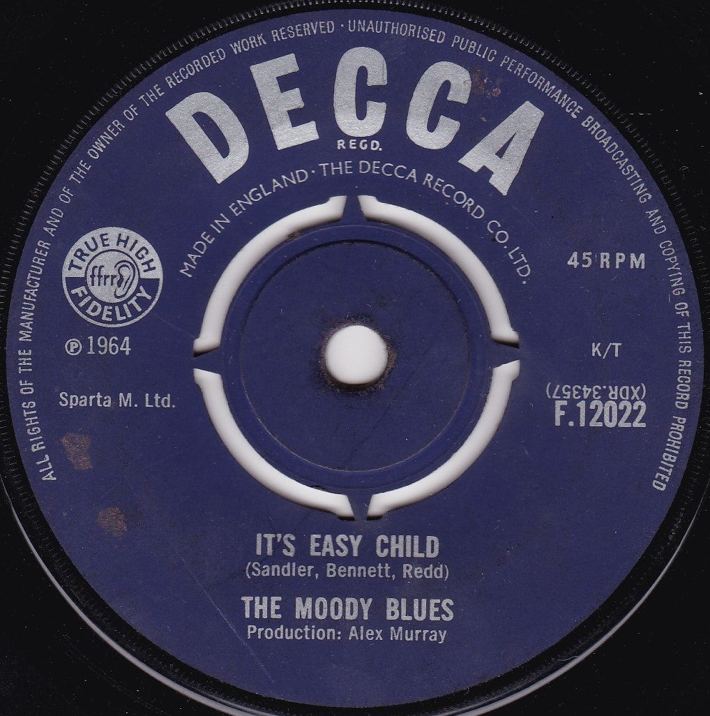 The Moody Blues – Go Now ! (Decca 1964) 7" vinyl single G/-