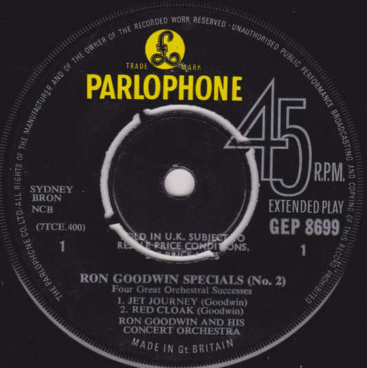 Ron Goodwin ‎– Ron Goodwin Specials (No. 2) (Parlophone) 7" vinyl EP VG/-