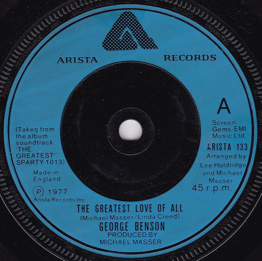 George Benson - The Greatest Love Of All (Arista 1977) 7" vinyl single G+/-