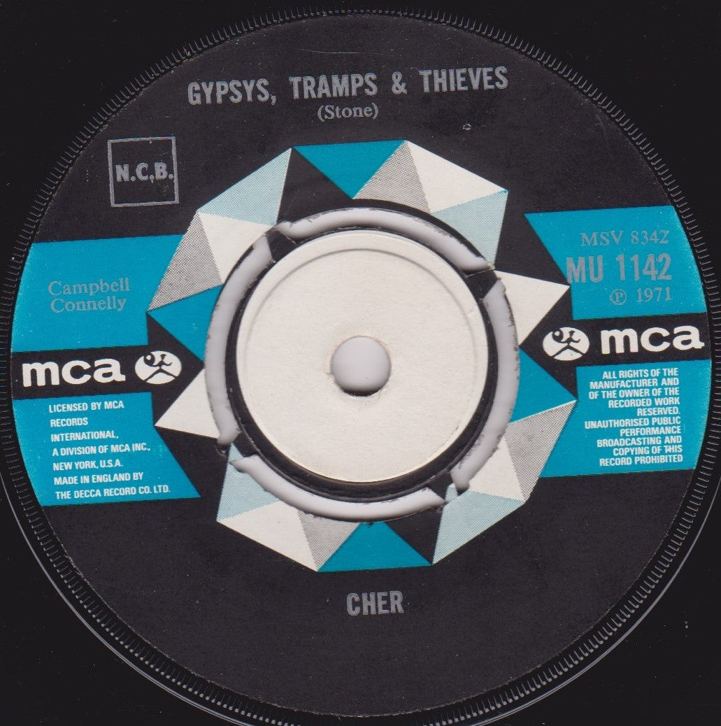 Cher ‎– Gypsys, Tramps & Thieves (MCA 1971) 7" vinyl single G+/-