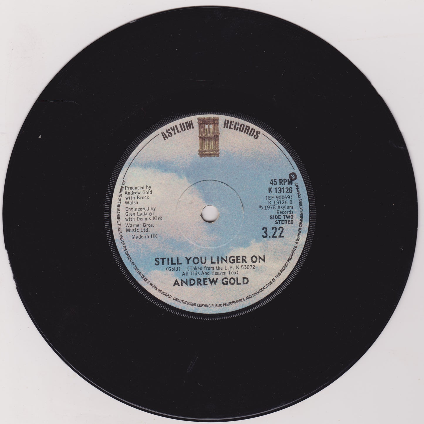 Andrew Gold ‎– How Can This Be Love (Asylum 1978) 7" vinyl single G+/-