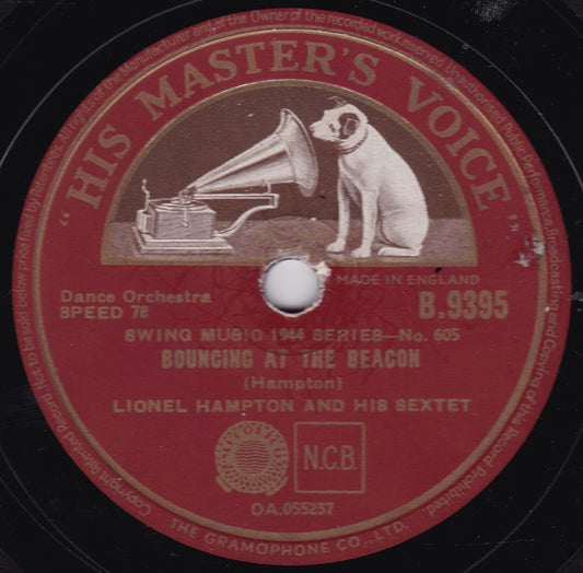 Lionel Hampton And His Sextet – Bouncing At The Beacon (1947) 10" shellac VG/-