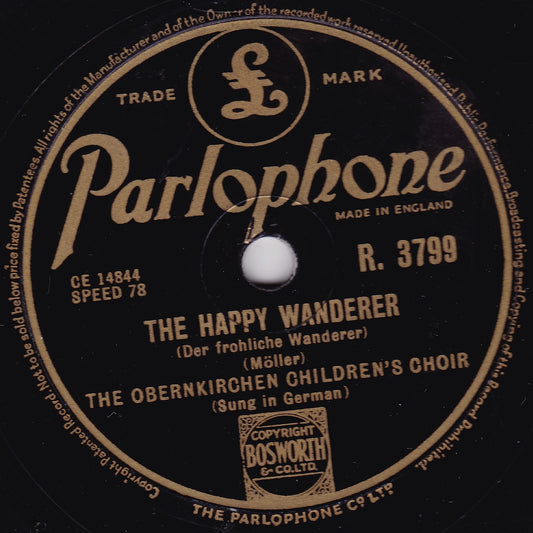 Obernkirchen Children's Choir ‎– The Happy Wanderer (1954) 10" shellac VG/-