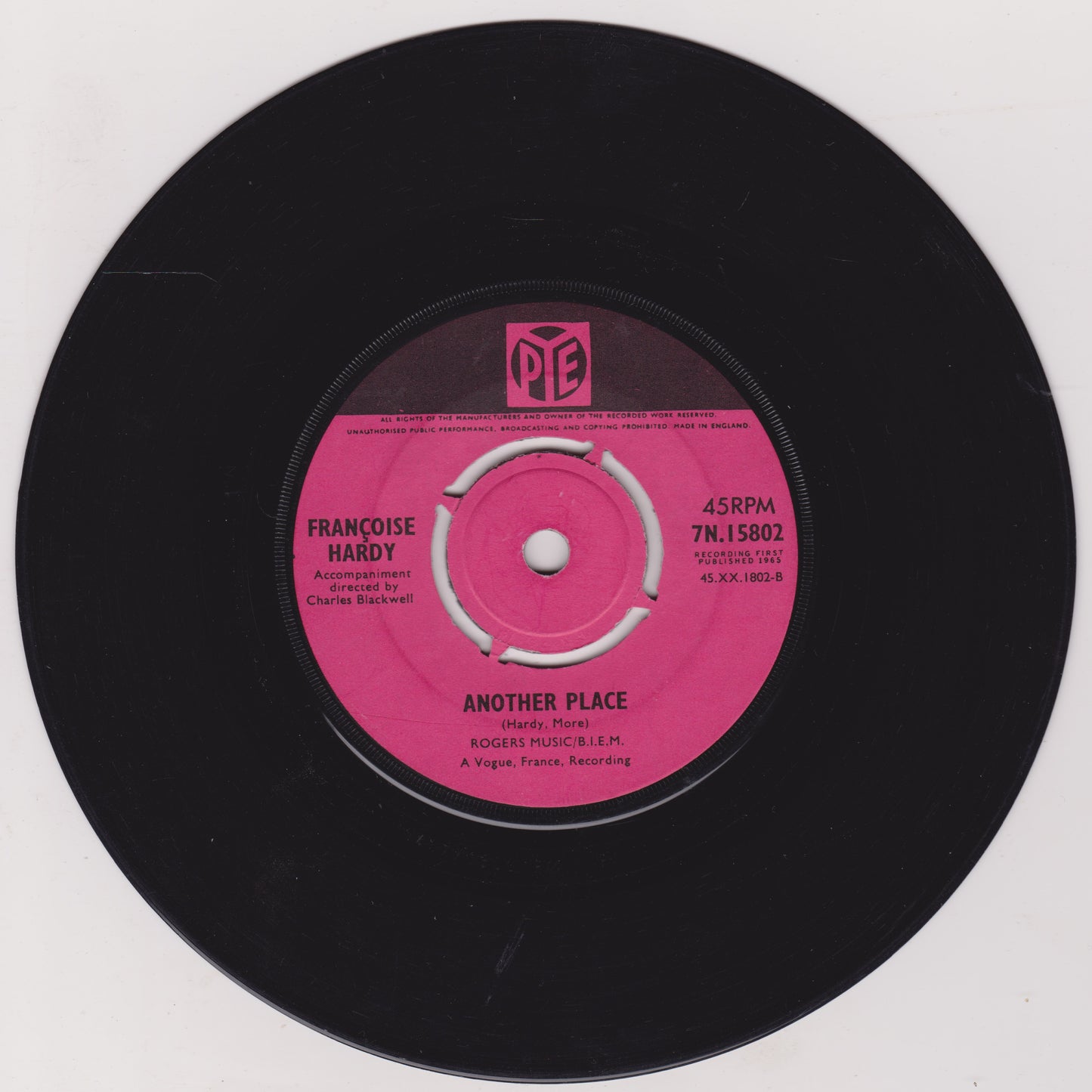 Françoise Hardy ‎– All Over The World (Pye 1965) 7" vinyl single VG/-