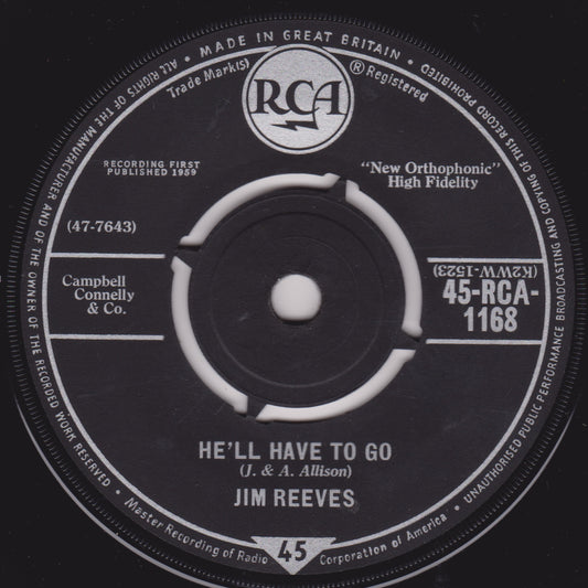 Record label with 'RCA' branding and text on a black background