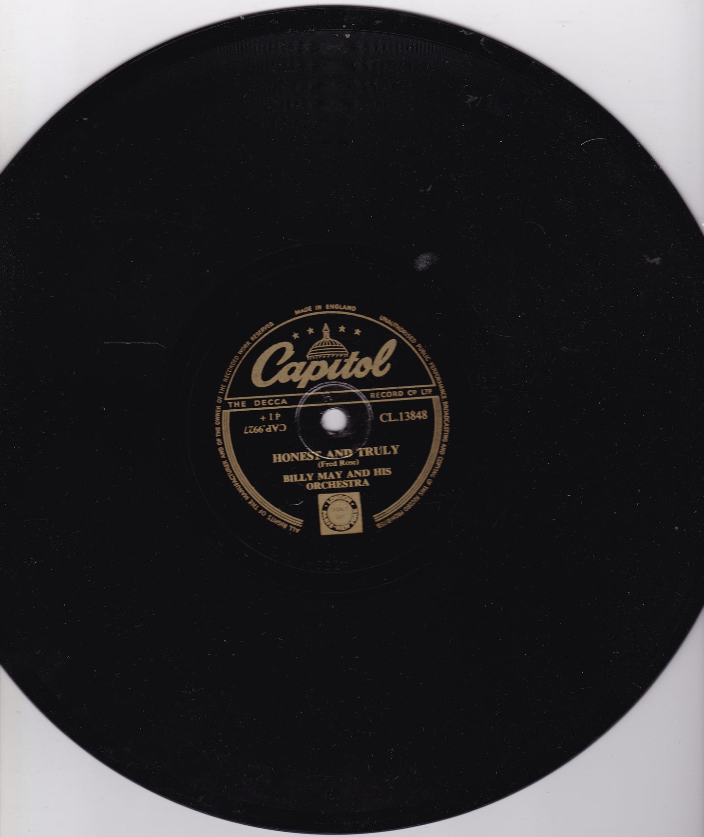 Billy May & His Orchestra ‎– High Noon (Capitol 1952) 10" shellac VG/-