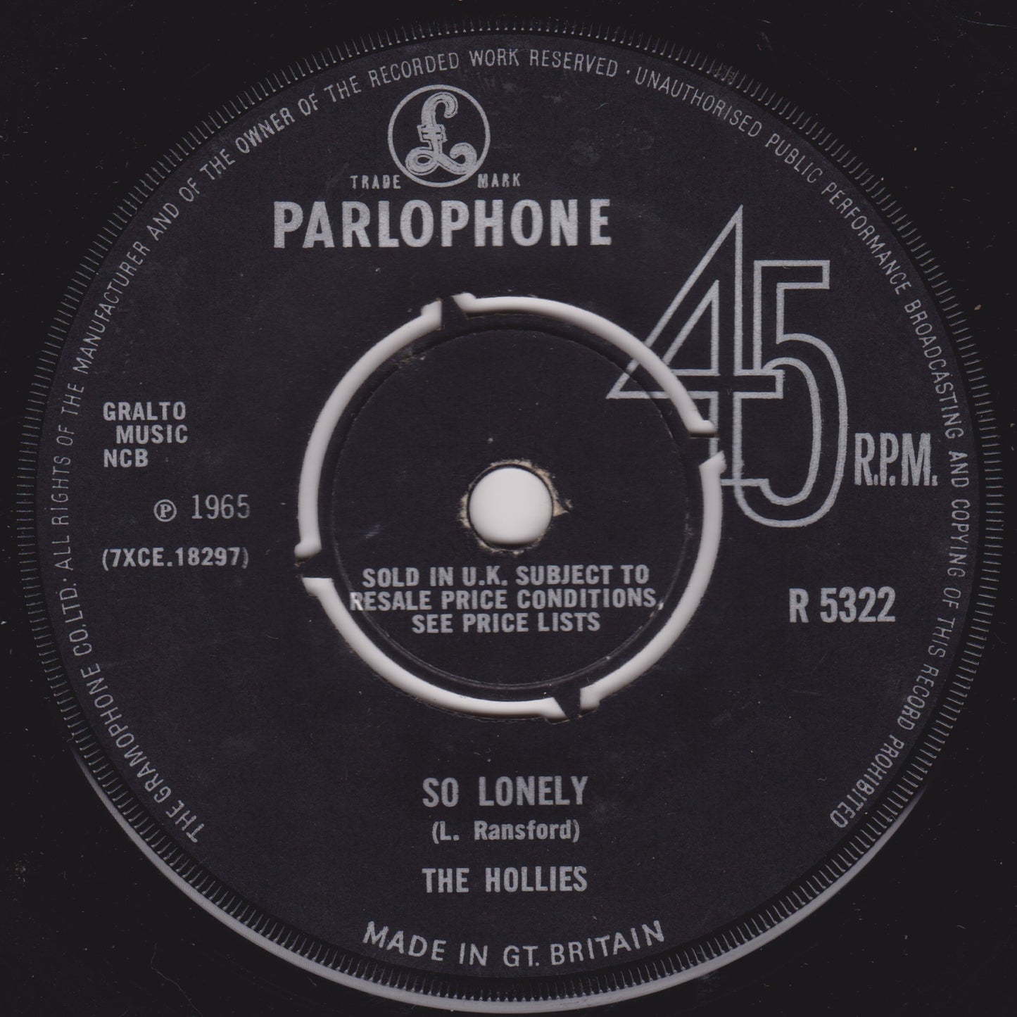 The Hollies – Look Through Any Window (Parlophone 1965) 7" vinyl single VG/-