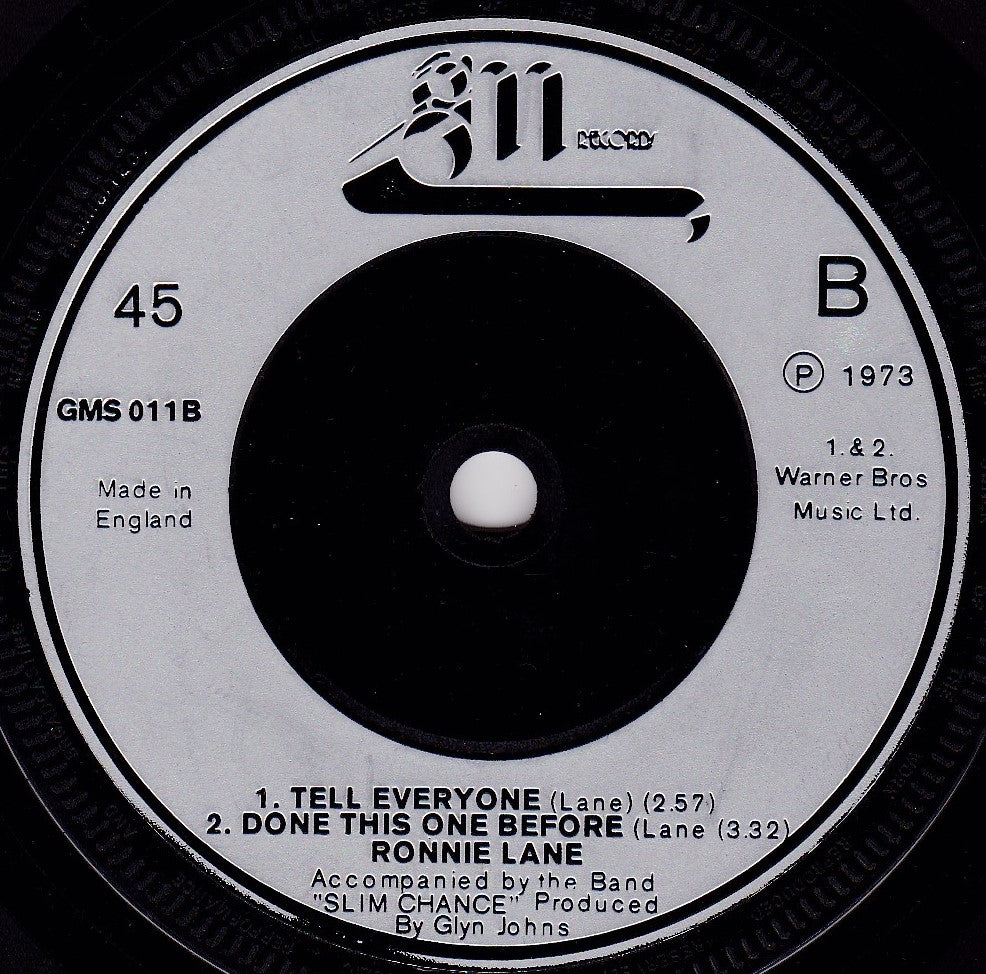 Ronnie Lane – How Come? (GM 1973) 7" vinyl single G+/-