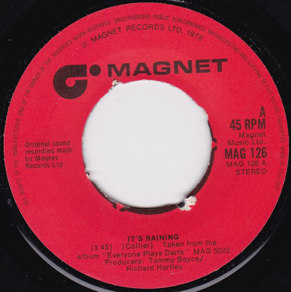 Darts – It's Raining (Magnet, 1978) 7" vinyl single VG/- jukebox centre