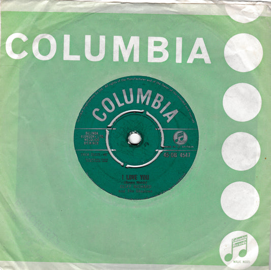 Cliff Richard And The Shadows ‎– I Love You (Columbia 1960) 7" vinyl single VG/VG