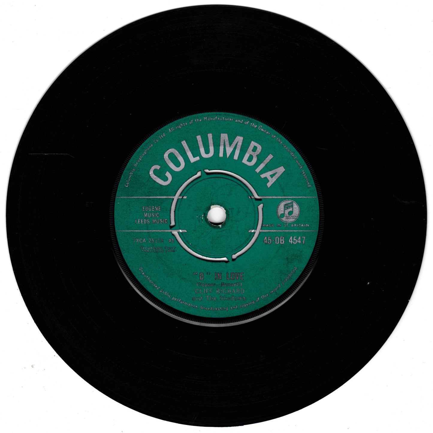 Cliff Richard And The Shadows ‎– I Love You (Columbia 1960) 7" vinyl single VG/VG