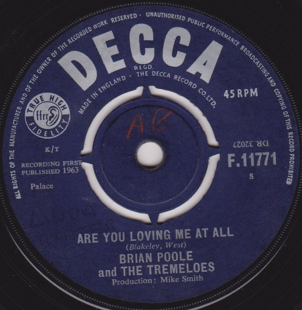 Brian Poole & The Tremeloes – I Can Dance (Decca 1963) 7" vinyl single VG/-