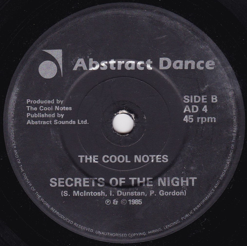 The Cool Notes – In Your Car (Abstract 1985) 7" vinyl single G+/-