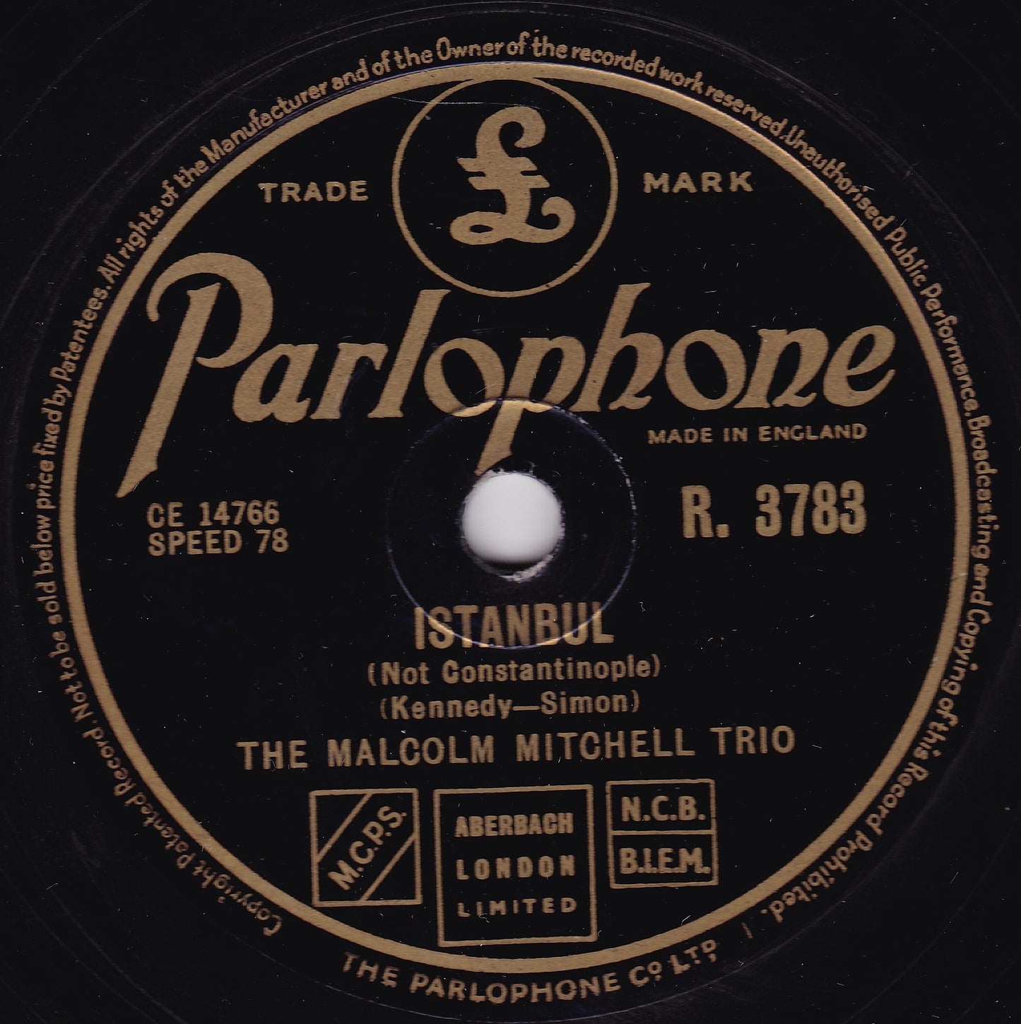 Malcolm Mitchell Trio – Istanbul (Parlophone 1953) 10" shellac VG/-