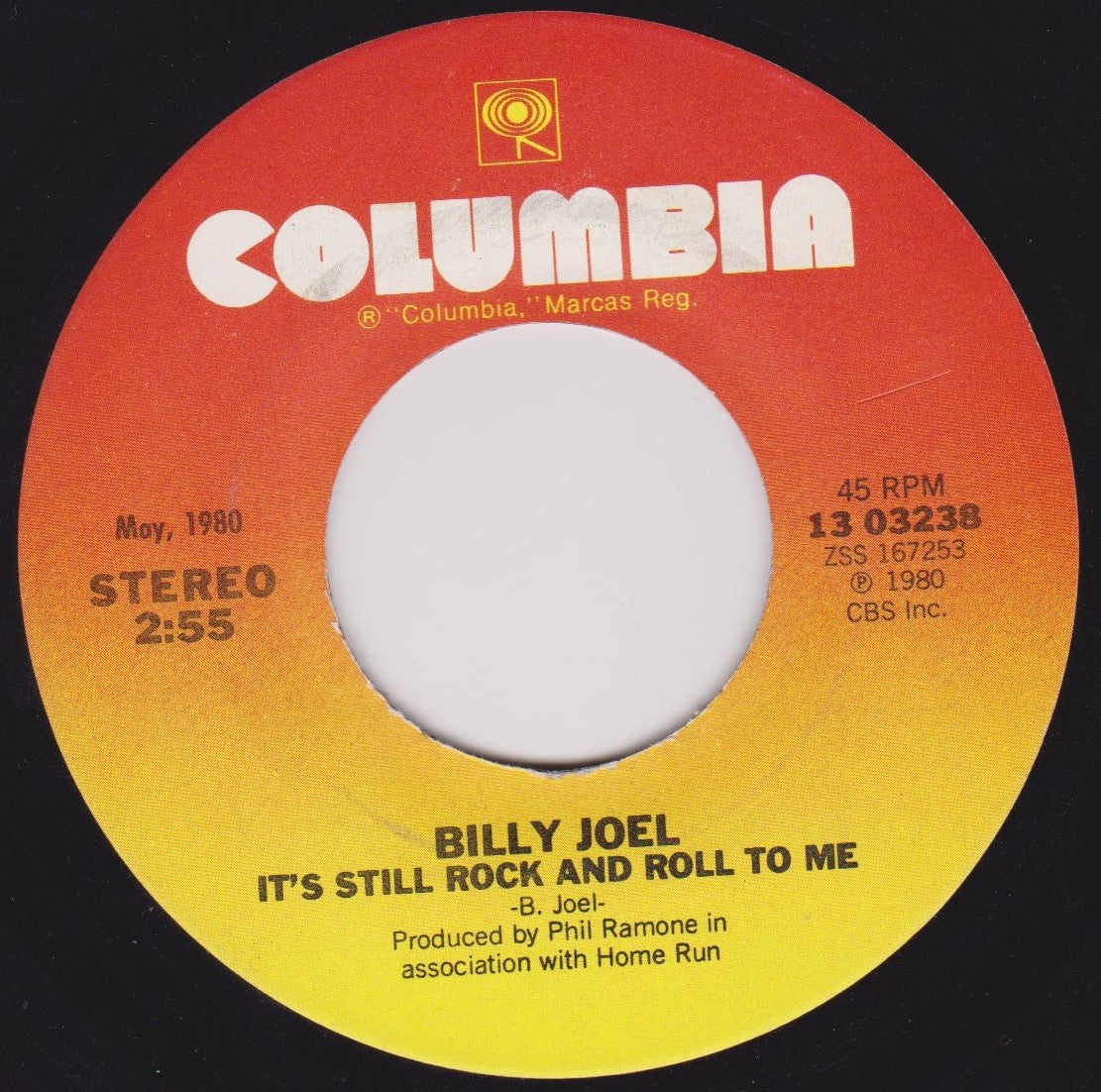 Billy Joel – It's Still Rock And Roll To Me / Don't Ask Me Why 7" US vinyl VG/- jukebox centre