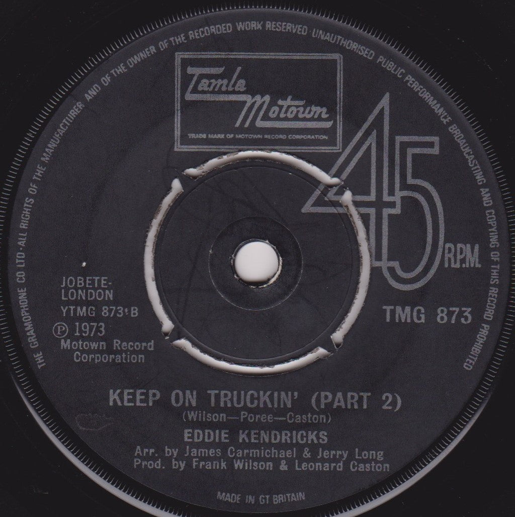 Eddie Kendricks ‎– Keep On Truckin' (Tamla 1973) 7" vinyl single VG/-