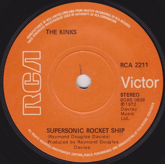 The Kinks - Supersonic Rocket Ship (RCA 1972) 7" vinyl single G+/-