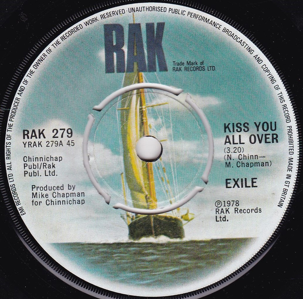 Exile – Kiss You All Over (RAK 1978) 7" vinyl single G+/-