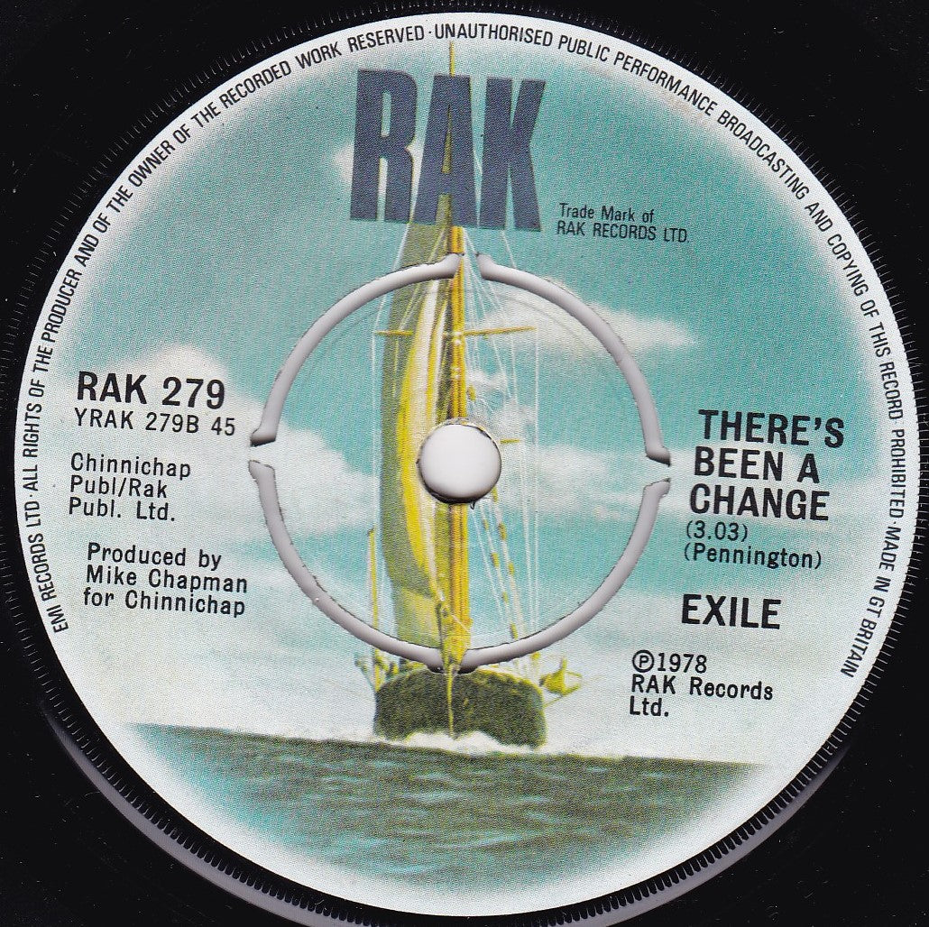 Exile – Kiss You All Over (RAK 1978) 7" vinyl single G+/-