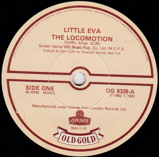 Little Eva ‎– The Loco-Motion (Old Gold 1983) 7" vinyl single VG/-