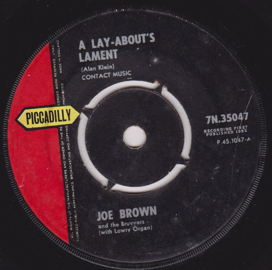 Joe Brown And The Bruvvers ‎– A Lay-About's Lament (Piccadilly 1962) 7" vinyl single VG/-